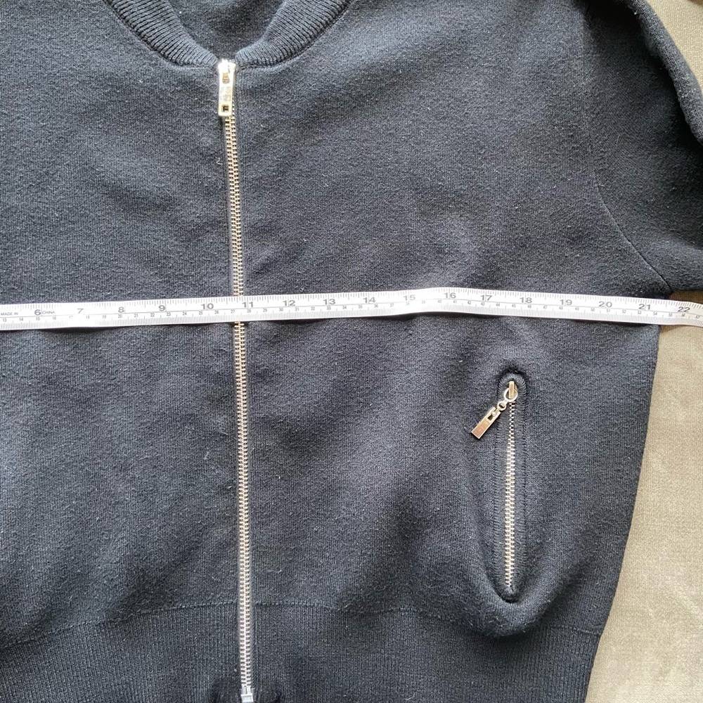 Olivaceous Cropped Black Bomber Jacket - Picture 5 of 9